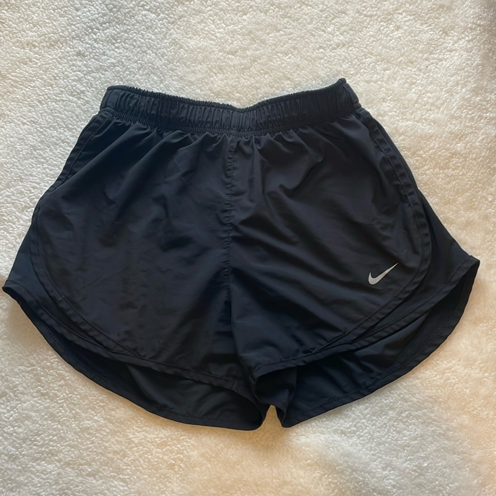 Black Nike running shorts